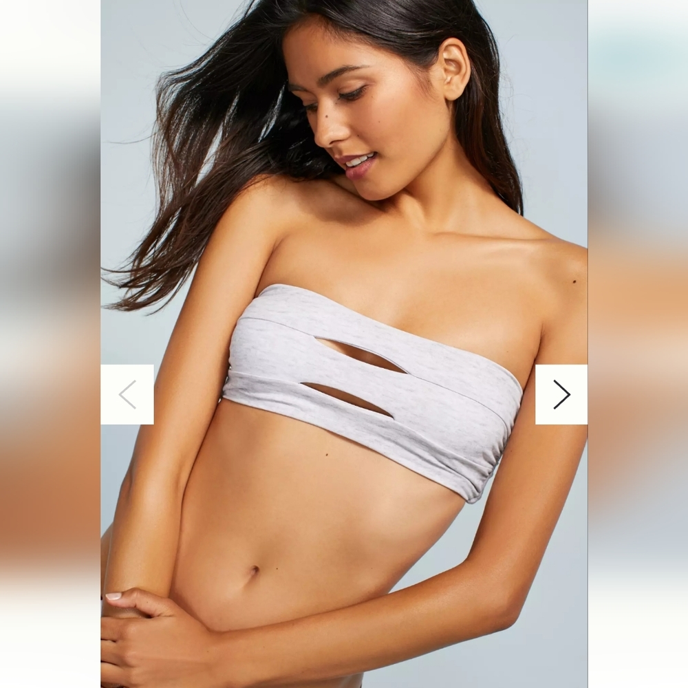 Boys + Arrows Ava Bandeau Bikini Top Size Small